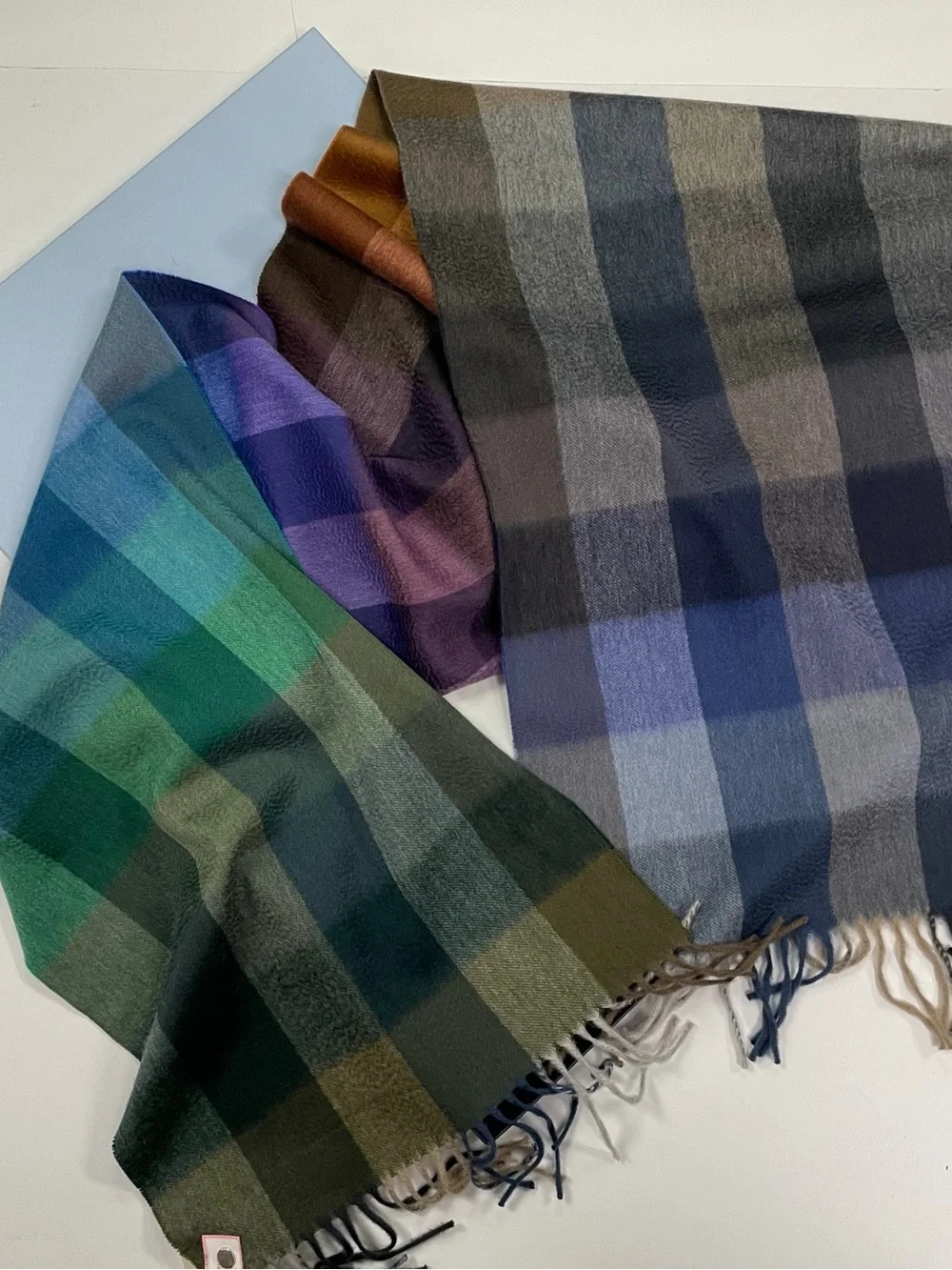 Begg & Co. Multicolor Plaid Cashmere Scarf